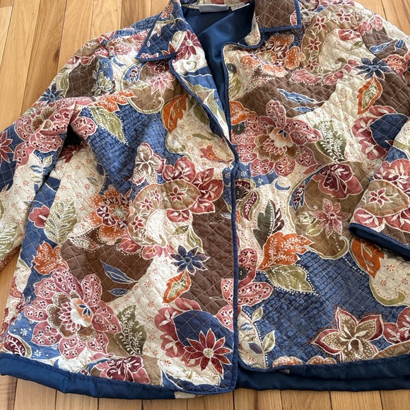Vintage 90’s Alfred Dunner Multicolor Floral Puffer Jacket - Picture 3 of 4